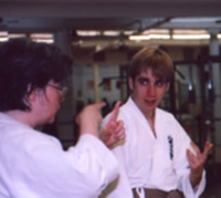 Kiyoshi Margaret with student from Deaf Program