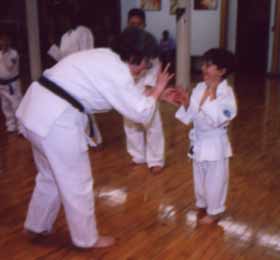 Kiyoshi Margaret with child from Deaf Program